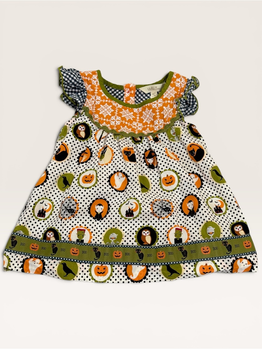 +NWOT Matilda Jane Halloween Dress 4T Pumpkin Ghost Witch Boutique Girls